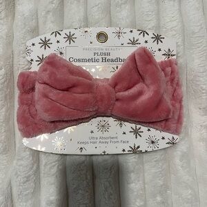 Pink Plush Cosmetic Headband